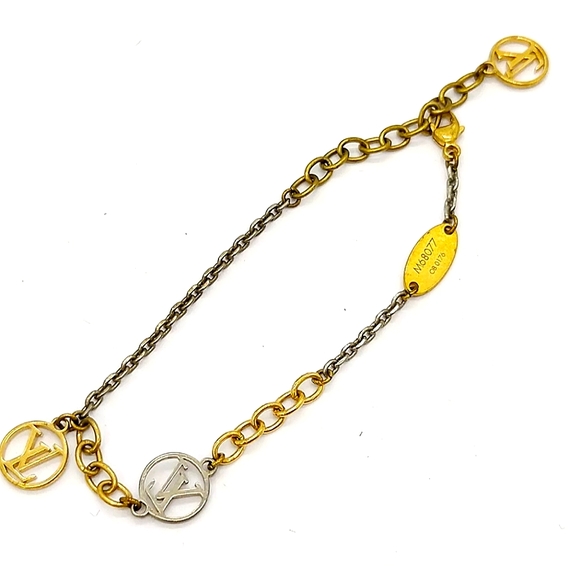LV MIXED METAL LOGO CHAIN BRACELET - Picture 2 of 5